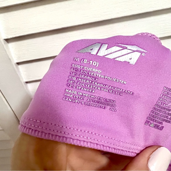 Avia Purple Sports Bra High Impact with adjustable straps, Medium - Picture 4 of 5